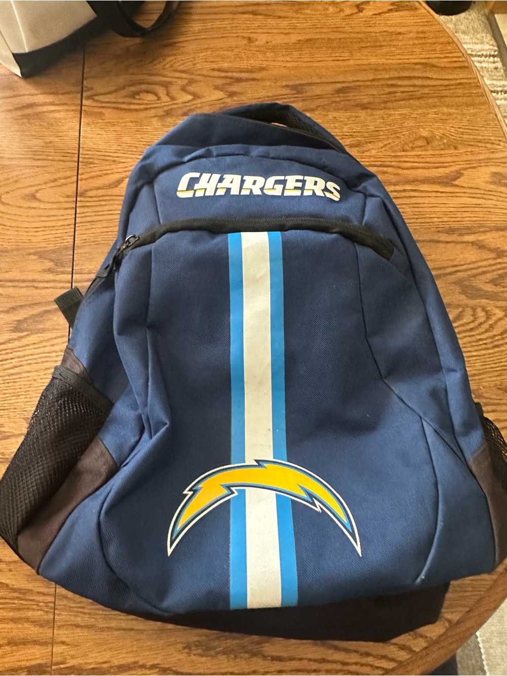 Los Angeles Chargers Backpack Blue Medium Size Unisex Zipper Free Shipping